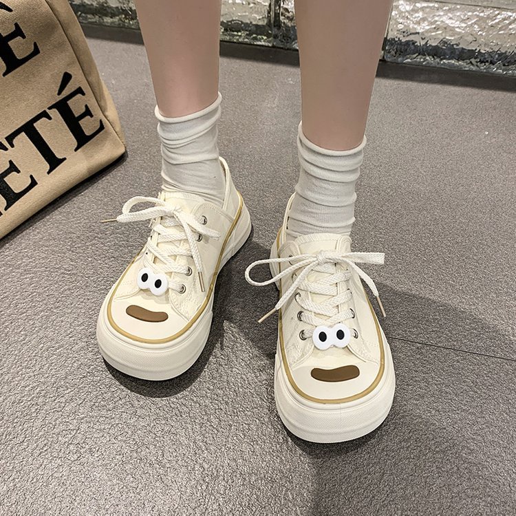 LISA cùng một giày vải bình thường mang ra 2023 mới bên ngoài mùa hè giày thể thao hàn quốc