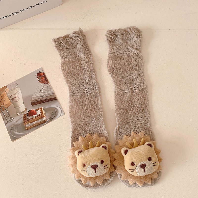 TẤT LƯỚI CỔ CAO HÌNH THÚ NHỒI BÔNG