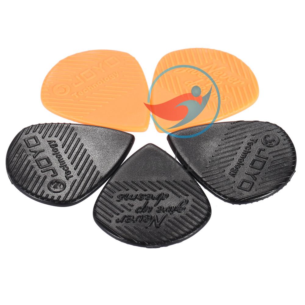 5 cái nhựa hình tam giác hình dạng guitar pick plectrum 3 cái màu đen 2 cái màu cam