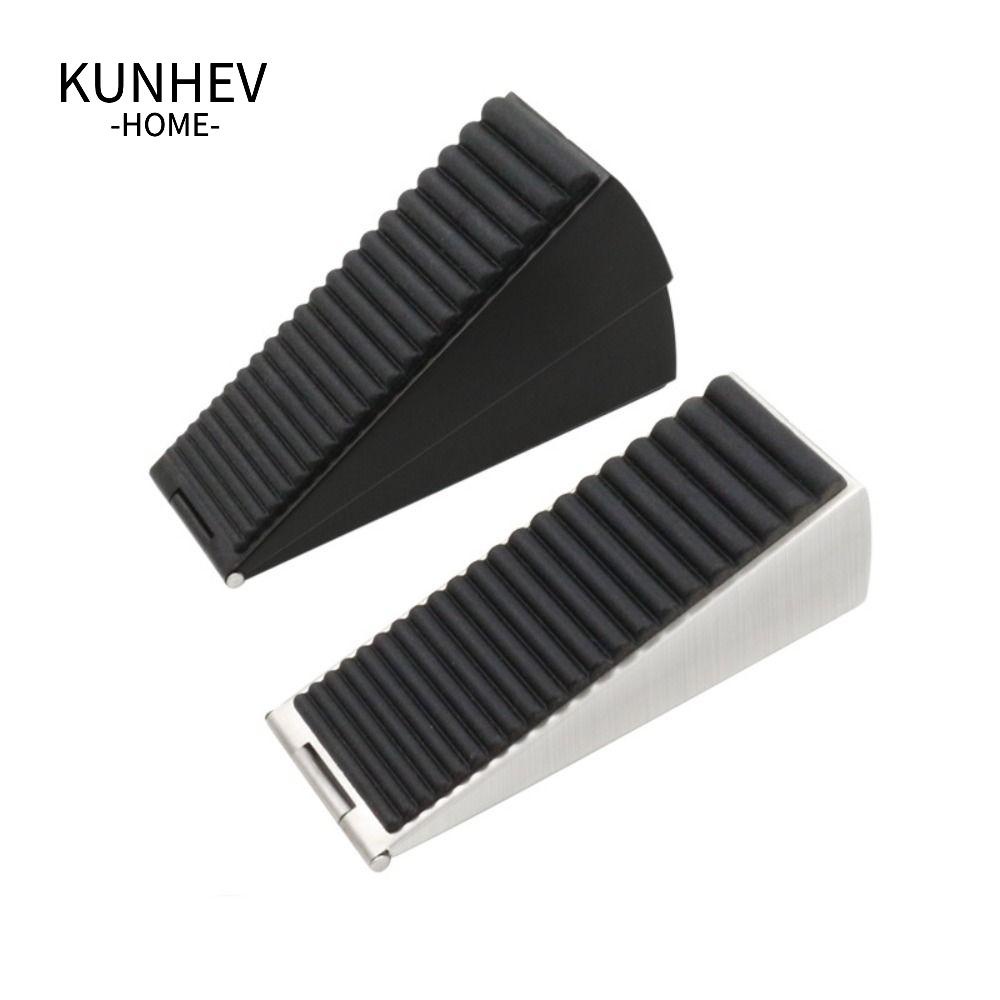 KUNHEV Chặn cửa, chặn cửa lò xo kim loại an toàn, chặn cửa cao su tái sử dụng khá chống va đập văn phòng