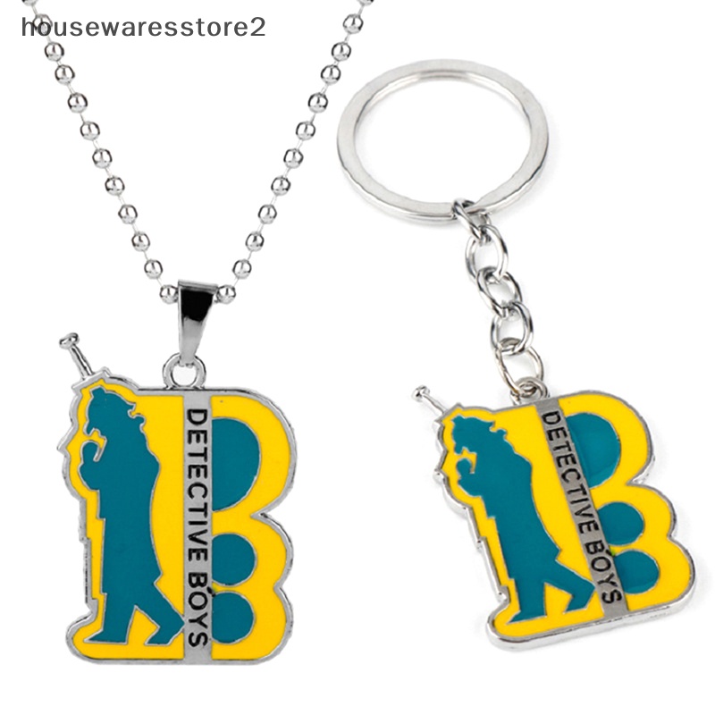 Detective conan keychain hình mặt dây chuyền keychain treo xe phụ kiện chủ boutique