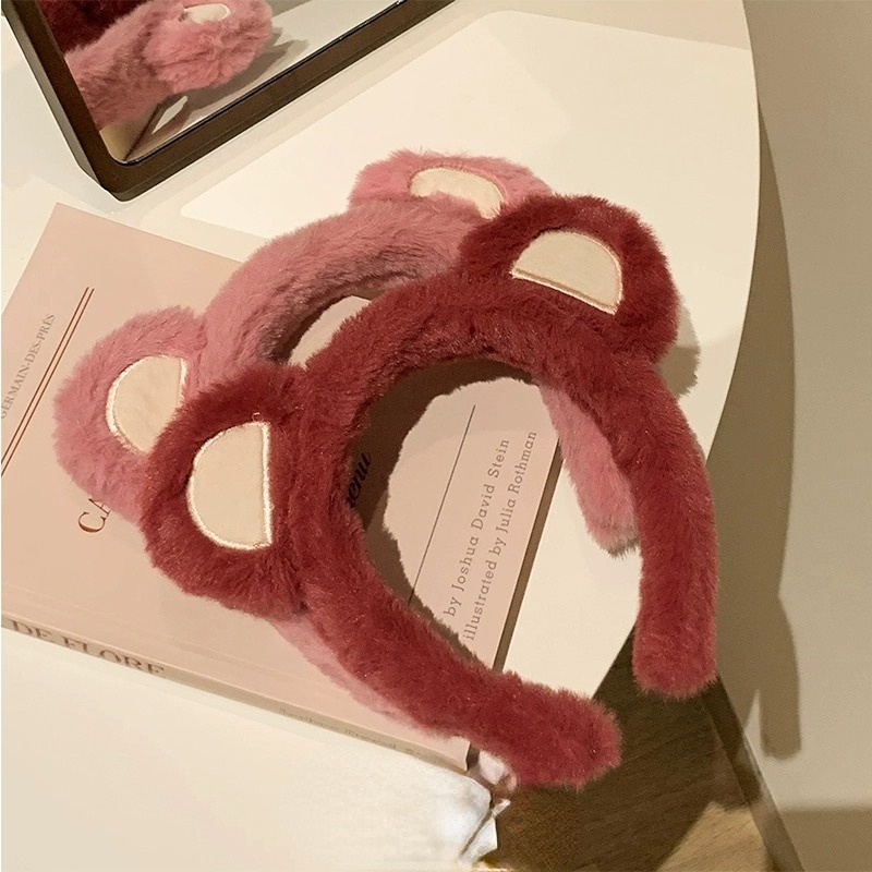 Phụ kiện tóc băng đô cài tóc mấn đội đầu băng đô rửa mặt băng đô cài tóc băng đô băng đô tóc  Băng Đô Tai Gấu Bông Màu Hồng Dễ Thương Phong Cách Mới 2023