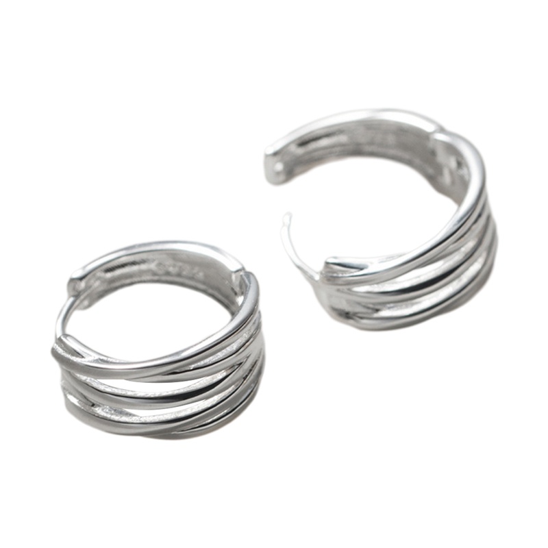 Khuyên Tai Hình Chữ Thập Quấn Chéo Nhiều Lớp