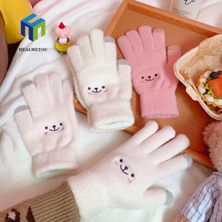 Găng Tay Len Giữ Ấm Mùa Đông Kiểu Nhật Bản Dễ Thương Hỗ Trợ Chạm Màn Hình Cảm Ứng Cho Nam Và Nữ