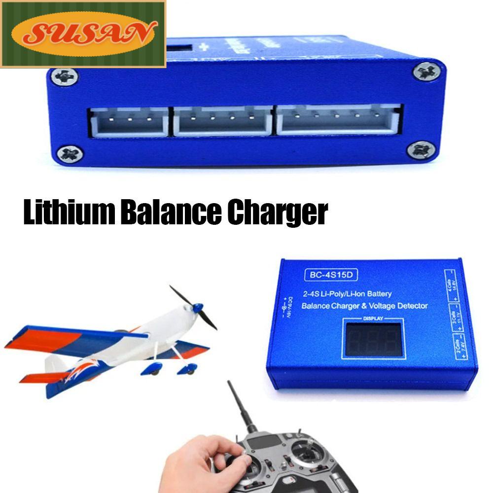 Bộ sạc cân bằng lithium susans, màn hình kỹ thuật số lcd sạc cân bằng bộ chuyển đổi us / eu, máy dò điện áp bc-4s15d 2-4s chất lượng cao pin rc