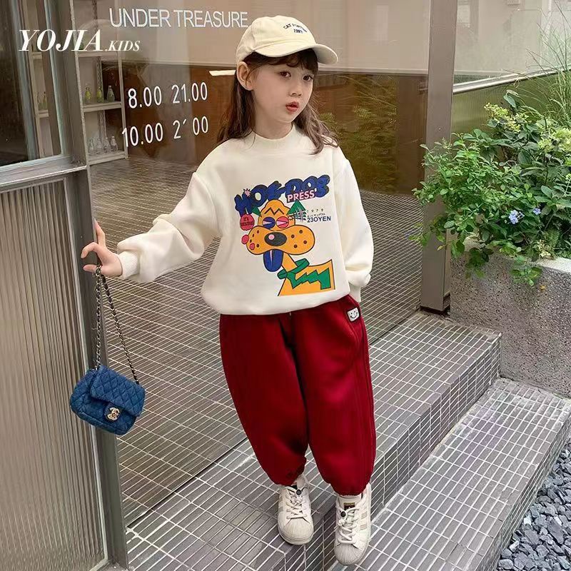 Áo Sweater Cổ Thấp Màu Trơn In Hoạt Hình Thời Trang Mùa Xuân Cho Bé