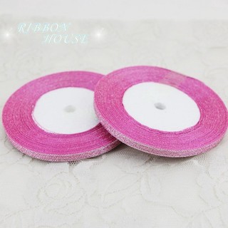 6mm (25 yards / Lô) Ruy Băng Polyester Màu Quà Giáng Sinh Bao Bì Vải Vuông Chất Lượng Cao