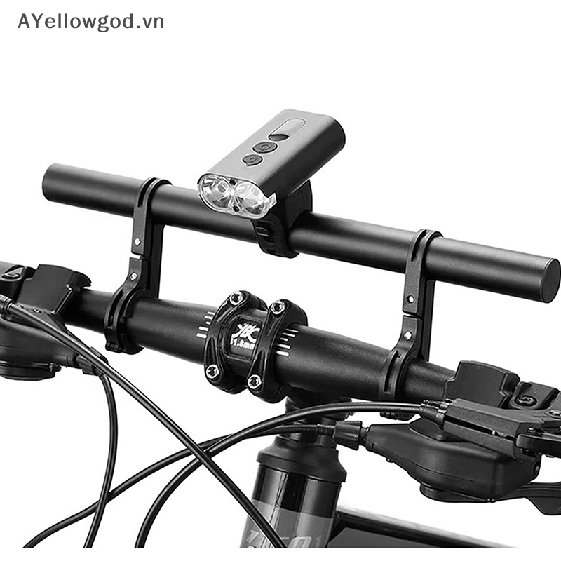 Ayellowgod 20cm tay lái xe đạp có thể tháo rời đèn pha xe đạp mở rộng thanh giá đỡ máy tính giá đỡ đèn vn