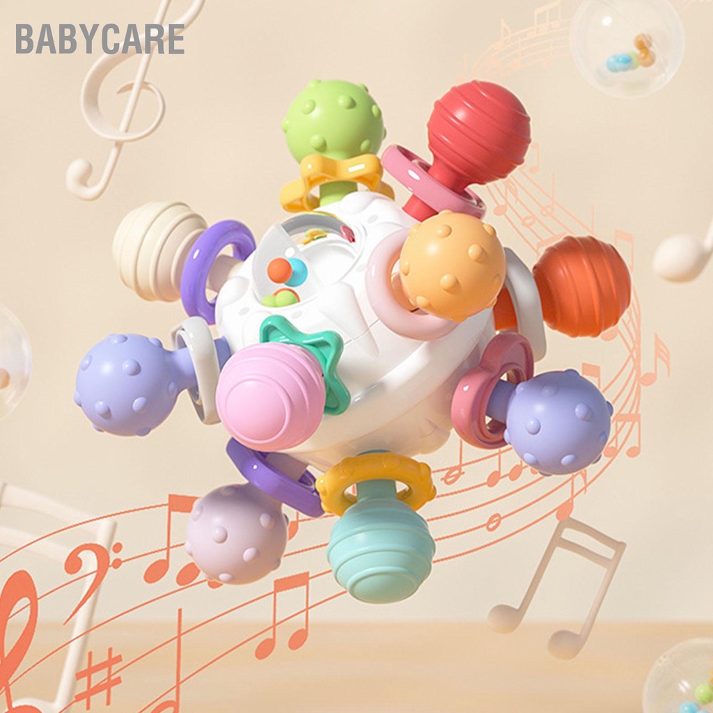 Babycare Có hàng sẵn Đồ chơi lục lạc cầm tay cho bé Nhiều màu sắc 12 quả bóng mọc răng Massage kẹo cao su chuông giáo dục sớm