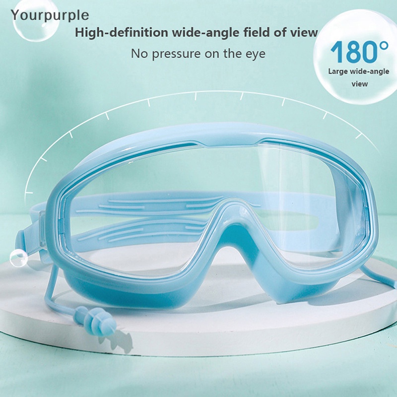 Yourpurple Lớn Khung Bơi Chuyên Nghiệp Không Thấm Nước Mềm Silicone Kính Bơi Kính Chống Sương Mù Người Đàn Ông Phụ Nữ Kính Cho Nam Giới Phụ Nữ VN