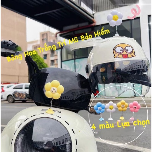 Bông hoa gắn mũ bảo hiểm cute, độc, lạ,Trang Trí Nón Bảo Hiểm Siêu Xinh Xắn JP4