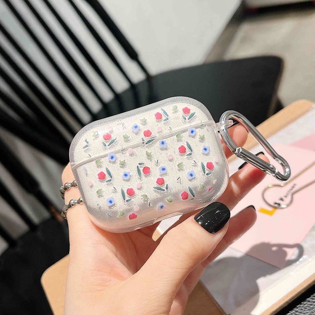 Heart flower clear soft case cho airpods 1/2/3 / pro pro2 simple ins fashion tpu bảo vệ airpods trong suốt 2 gen case airpods pro case airpods pro2 cover