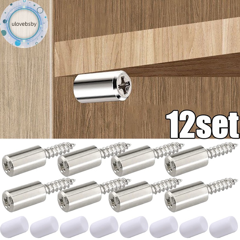 Ulovebsby 12set cross self-tapping screw with rubber sleeve laminate hỗ trợ tủ quần áo tự chế tủ kính cứng nonslip partition nail vn