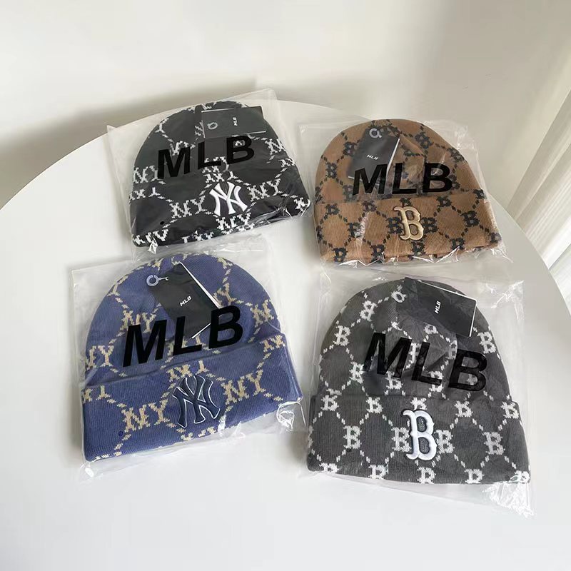 Thời trang mùa đông phụ nữ đàn ông ny b beanies mũ dệt kim mùa thu nữ mũ bonnet unisex mũ ấm