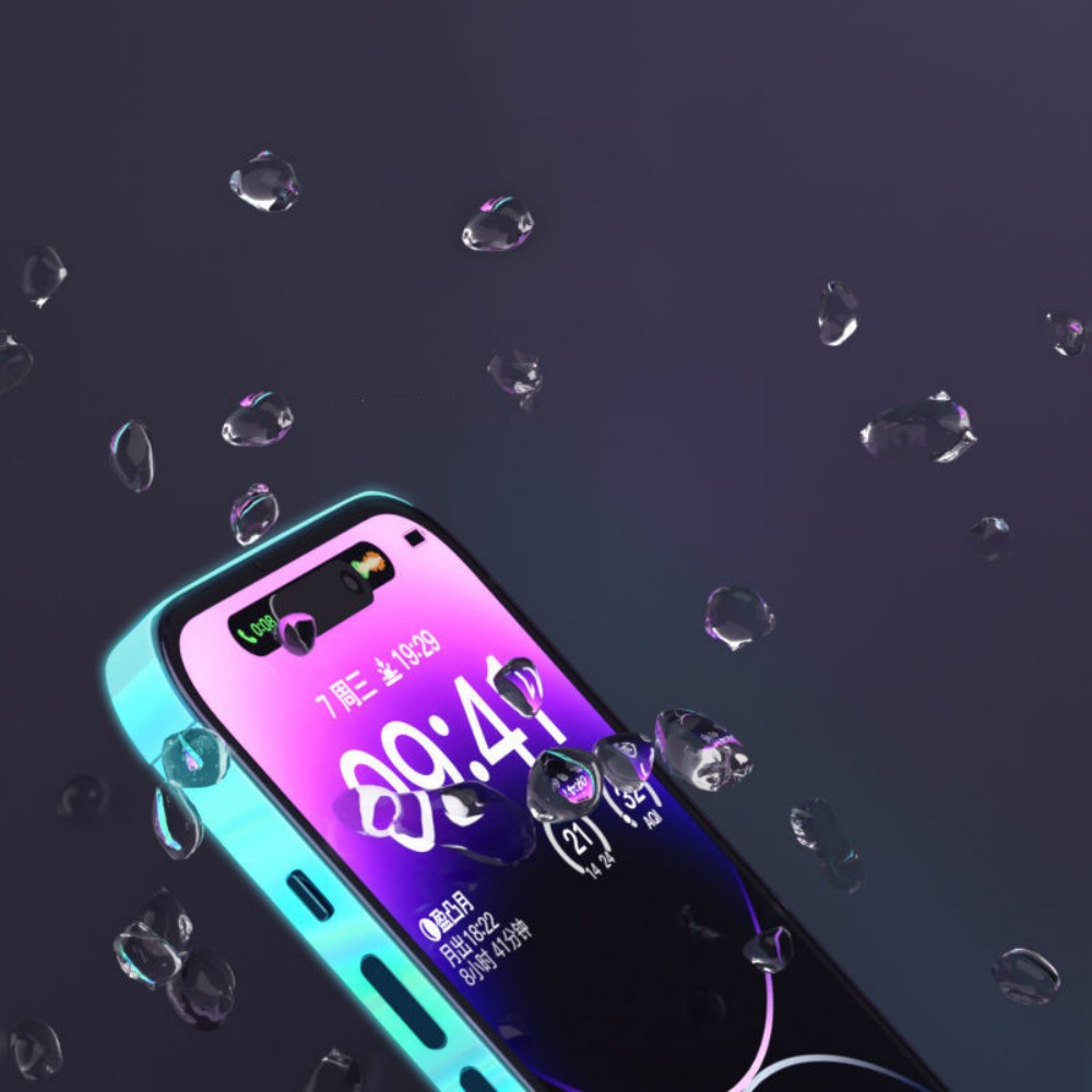 Miếng Dán Màn Hình Viền Dạ Quang Trong Suốt Cho iphone 15 14 13 12 pro max plus Welldream02 Shop