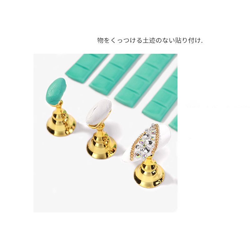 Nâng cao móng tay đất sét màu xanh đa chức năng plasticine mảnh móng tay cố định đất sét màu móng tay tấm trang sức trưng bày đất sét