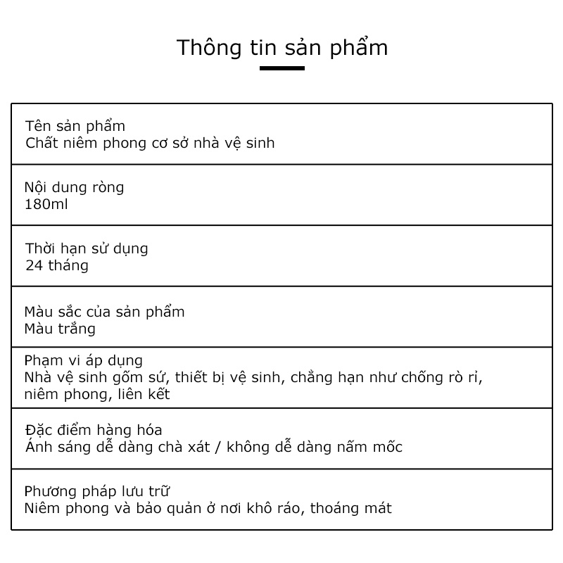 Keo trám gạch nhà tắm, nhà vệ sinh chuyên dụng, keo dán mạch gạch chống thấm nước dung tích 180ml SHERI