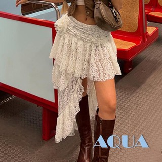Anana-phụ nữ váy dài ren ruffles váy xếp ly mùa hè váy thường không thường xuyên