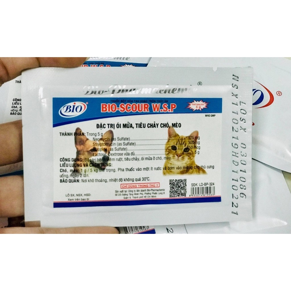Bio Scour W.S.P Men Kiểm Soát Viêm Ruột, Tiêu Chảy, Ói Mửa Chó Mèo