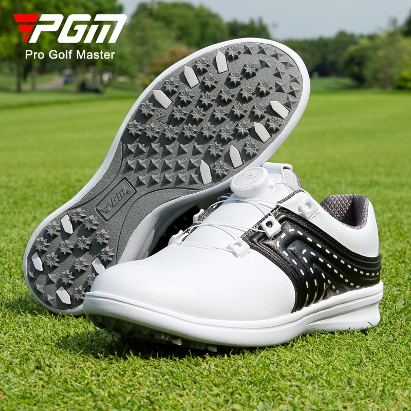 Pgm golf nữ giày thể thao không thấm nước giày thể thao chống trượt đế nổi nút quay phía trên giày golf nữ
