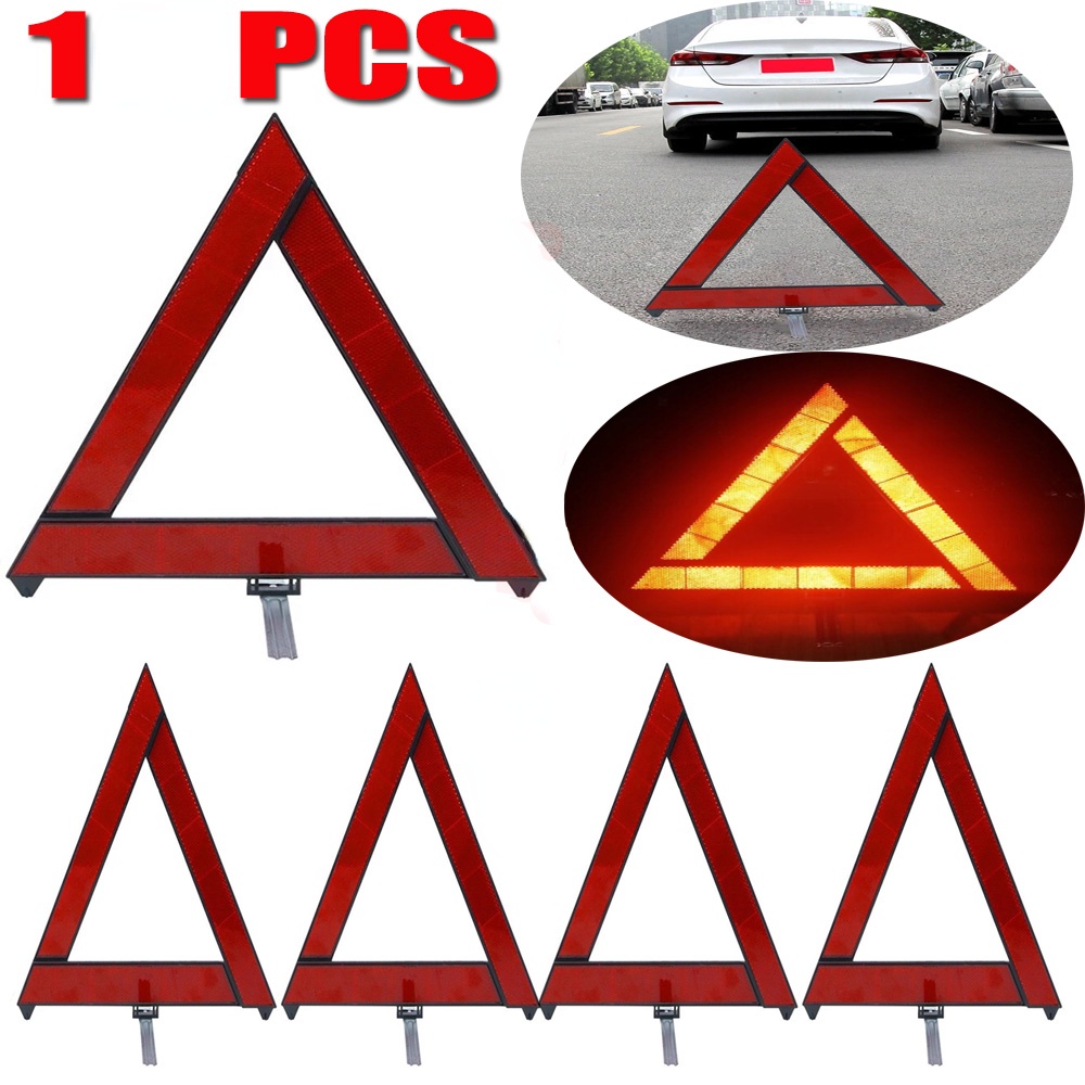 1pcs cảnh báo sự cố khẩn cấp trên ô tô tam giác đỏ phản quang đường an toàn chân máy ô tô có thể gập lại phản xạ đứng phụ kiện ô tô