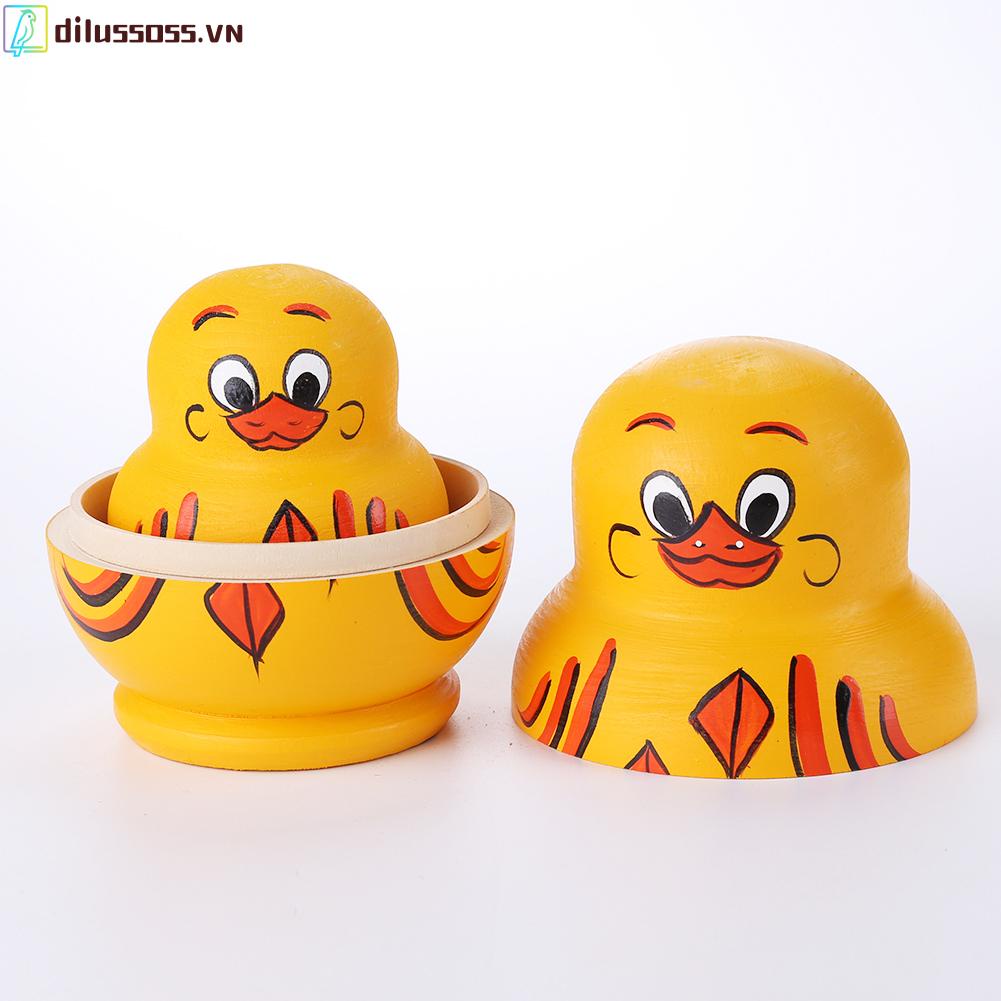 10 lớp đồ chơi vịt vàng matryoshka nga làm tổ búp bê babushka