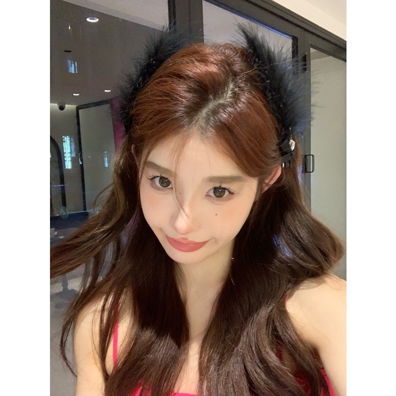 1 cái fairy beautiful feather kẹp tóc cưới kẹp bên tóc mũ cho cô gái mát mẻ ngọt ngào