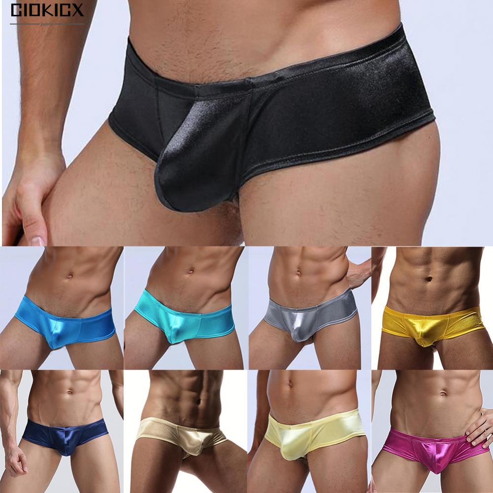 Quần áo lót nam nam quần áo bóng thấp eo dầu boxer quần sịp thoáng khí