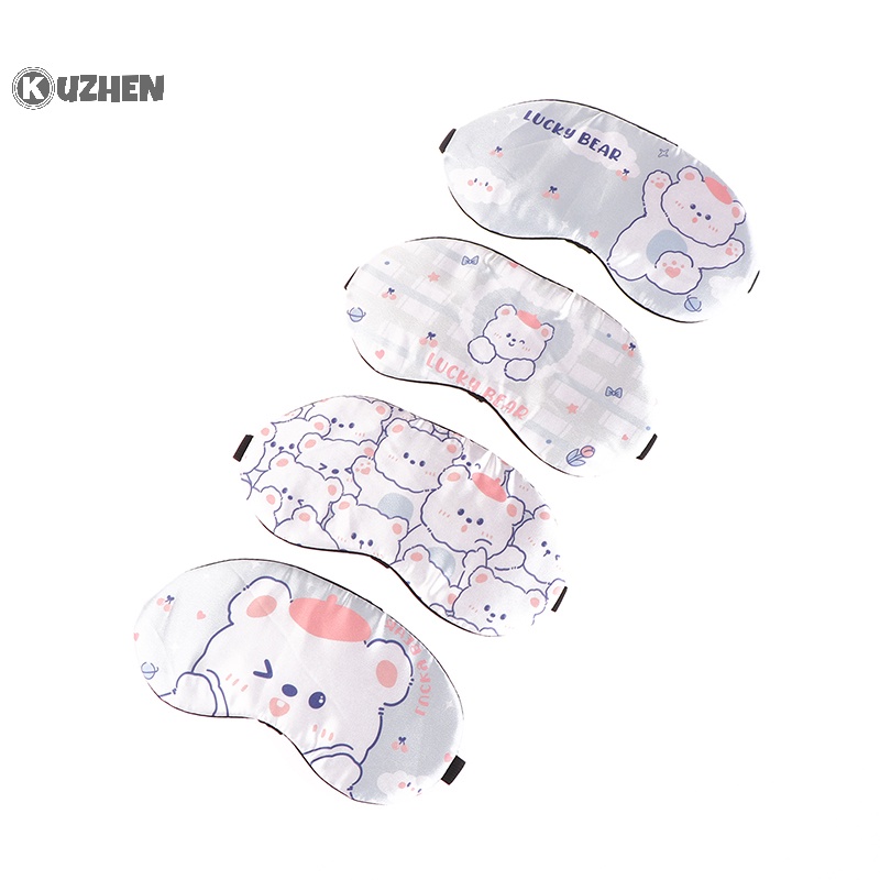 Kuzhen phụ nữ bắt chước lụa ngủ mắt du lịch eyepatch nap eye patch rest blindfold hot
