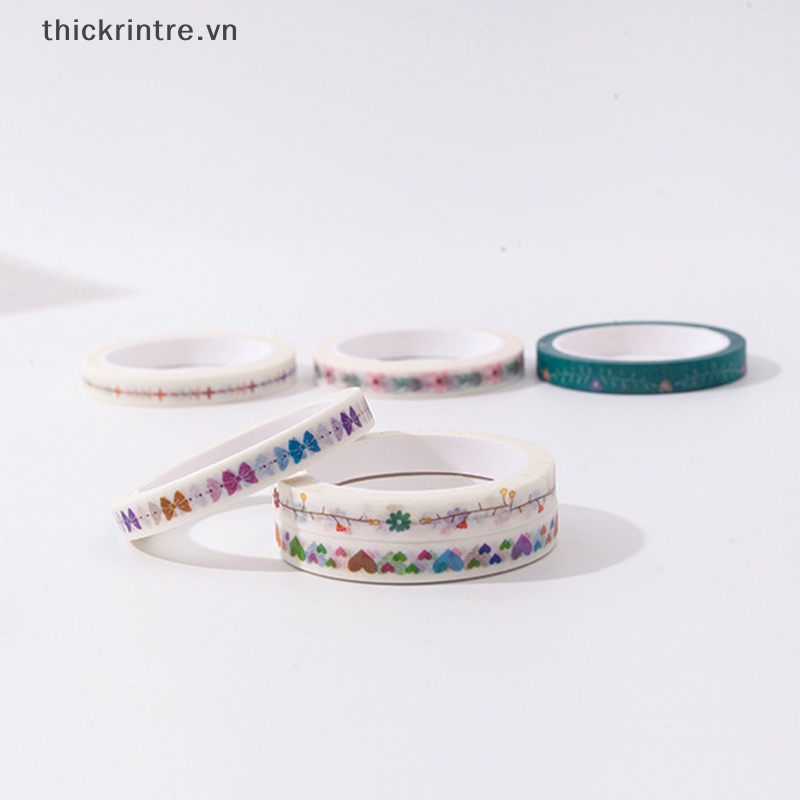 Thi 7mm * 10m washi tape masking tape kawaii trang trí băng dính sticker scrapbooking diary văn phòng phẩm vn