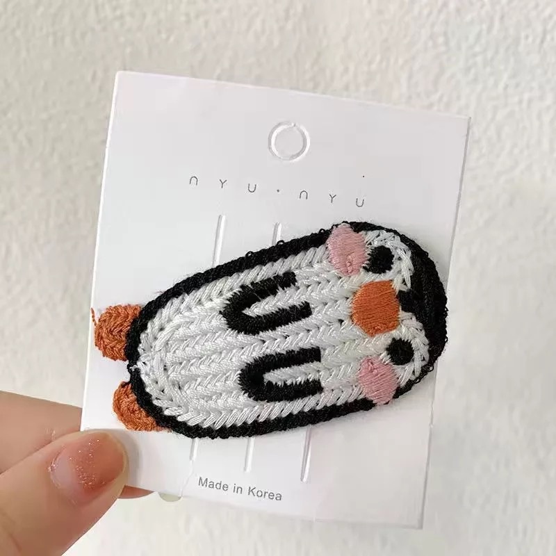 Kẹp Tóc Vải Len Nhỏ Hoạt Hình Dễ Thương Phong Cách Hàn Quốc Cho Nữ
