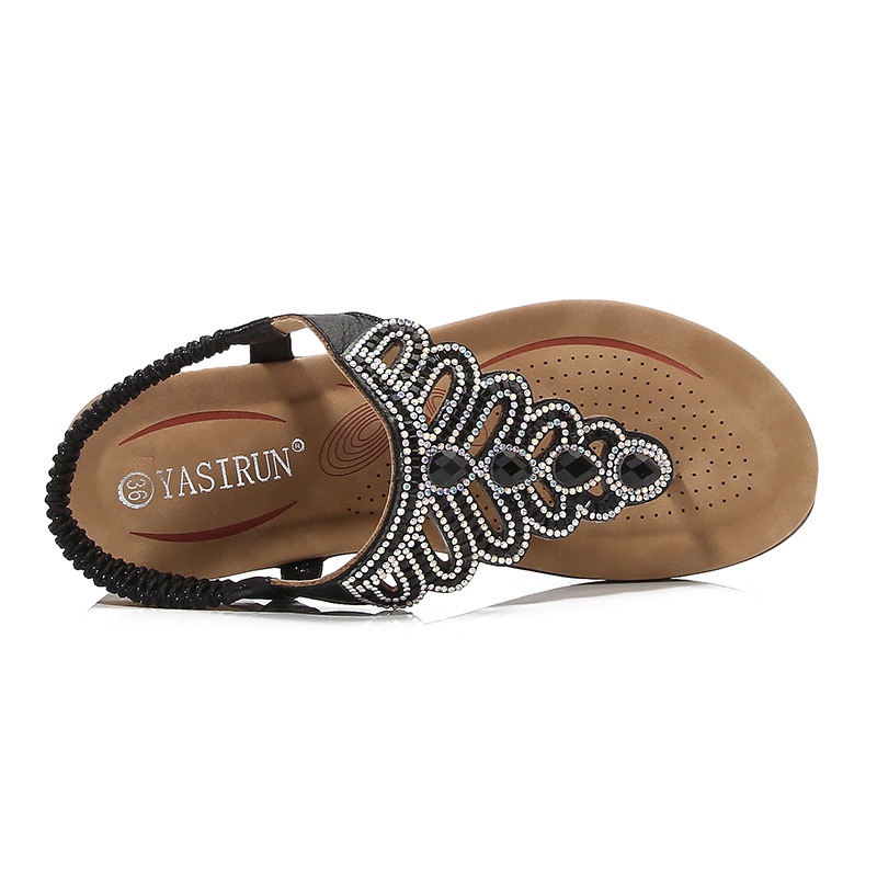 Giày Sandal Hở Ngón Đế Dày Đính Đá Thời Trang Mùa Hè Mới Cho Nữ