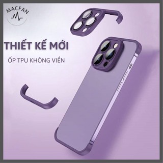 Ốp Điện Thoại Tpu Mềm Không Viền Chống Sốc Thoáng Khí Có Miếng Dán Bảo Vệ Camera 4 Góc Cho iPhone 12 13 14 Pro Max
