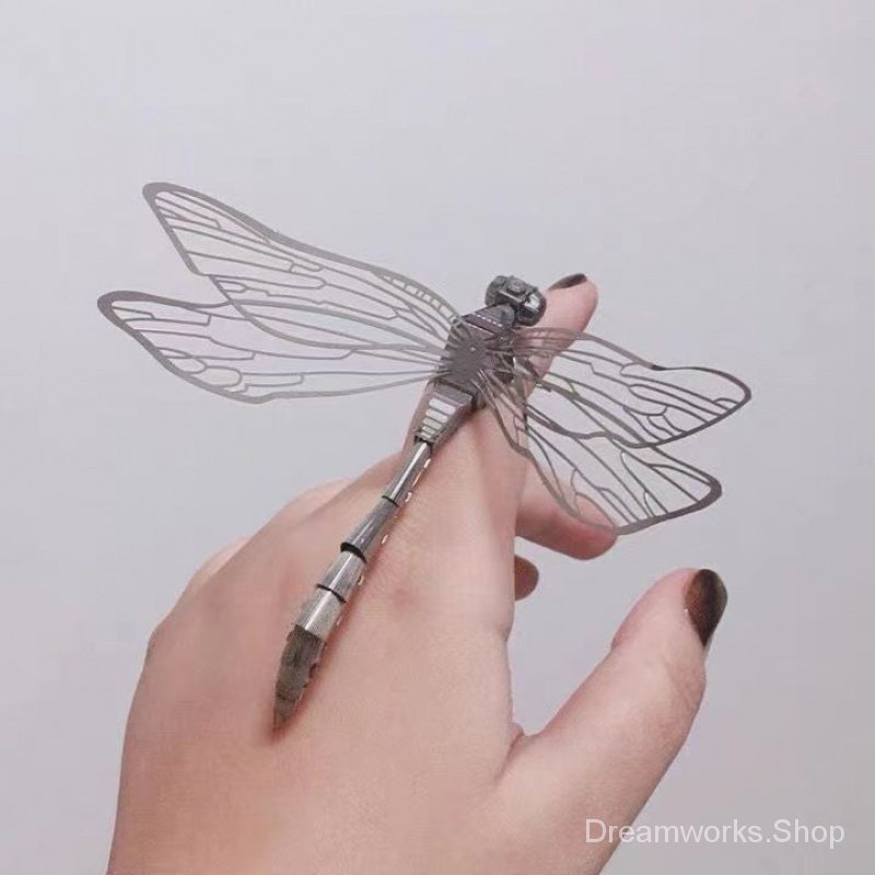 Finger dragonfly metal model puzzle diy handmade gift puzzle assembly stitching 3d three-dimensional toy d19y