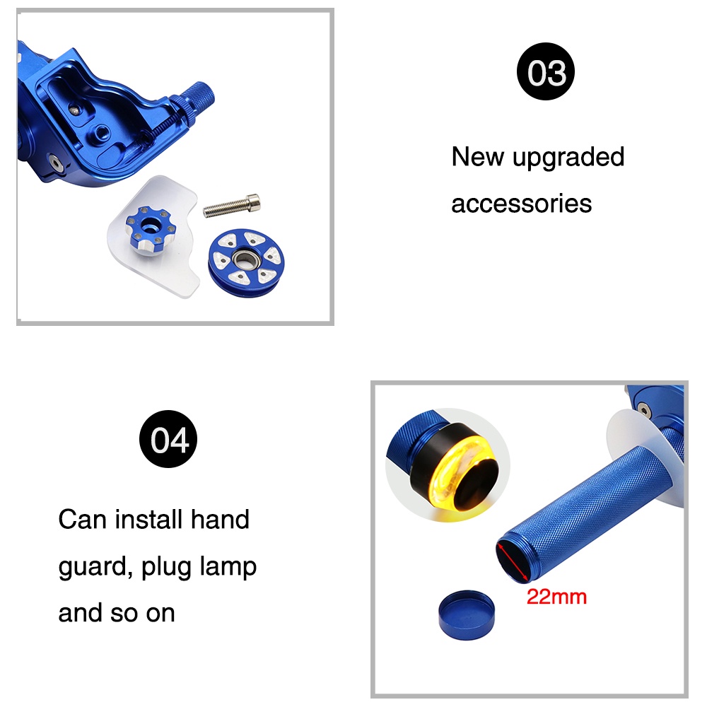 MOTOPRTS SHOP ZSDTRP 1PC Throttle Grips 22mm CNC Aluminum Alloy Twist Throttle Grip Universal Motorcycle Handle