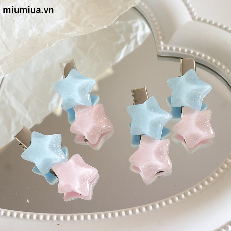 Miumiua🔮Kẹp Tóc Ngôi Sao Năm Cánh Màu Kẹo Dễ Thương Cho Nữ