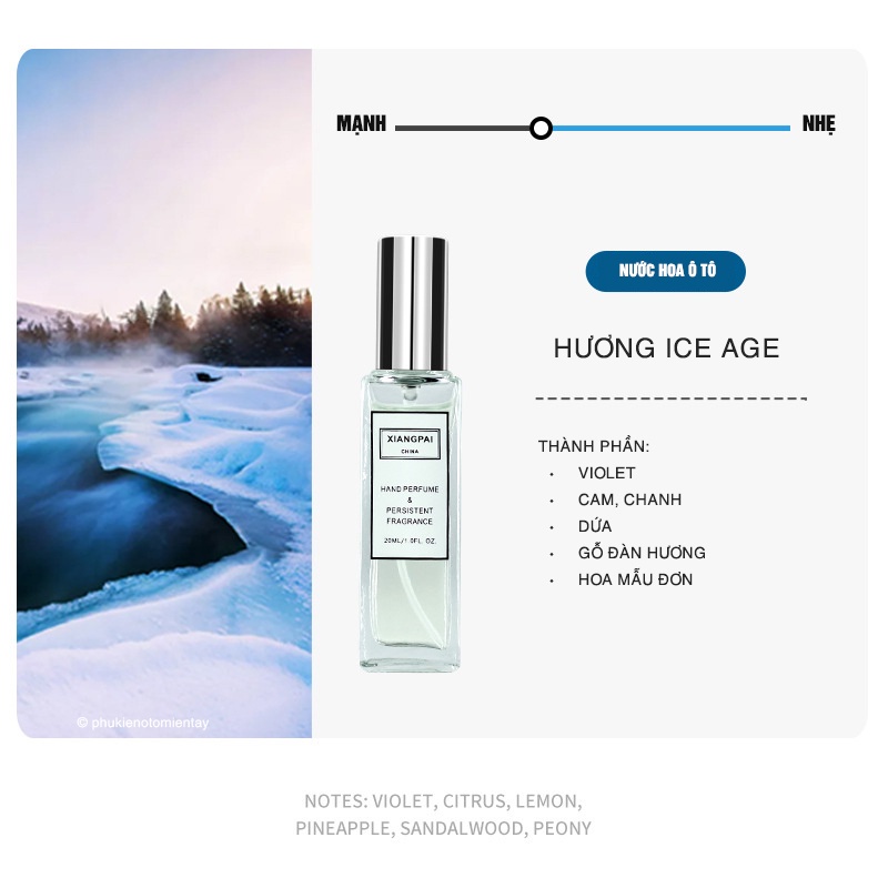 Nước Hoa Ô Tô Phun Xịt Khử Mùi Ô tô XiangPai,  Làm Sạch Không Khí, Hương Thơm Nhanh 20ml 5