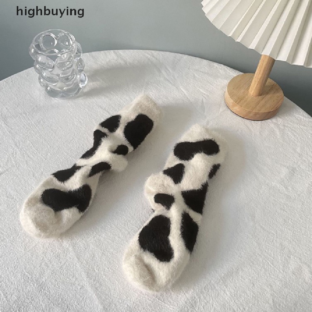 Hbvn Belle Milk Vớ Cashmere Dày Dặn Mềm Mại Giữ Ấm Mùa Thu Hàn Quốc Cho Nữ