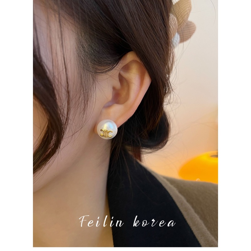 Bông Tai Mạ Bạc 925 Hình Chữ Đính Kim Cương Lấp Lánh Sang Trọng