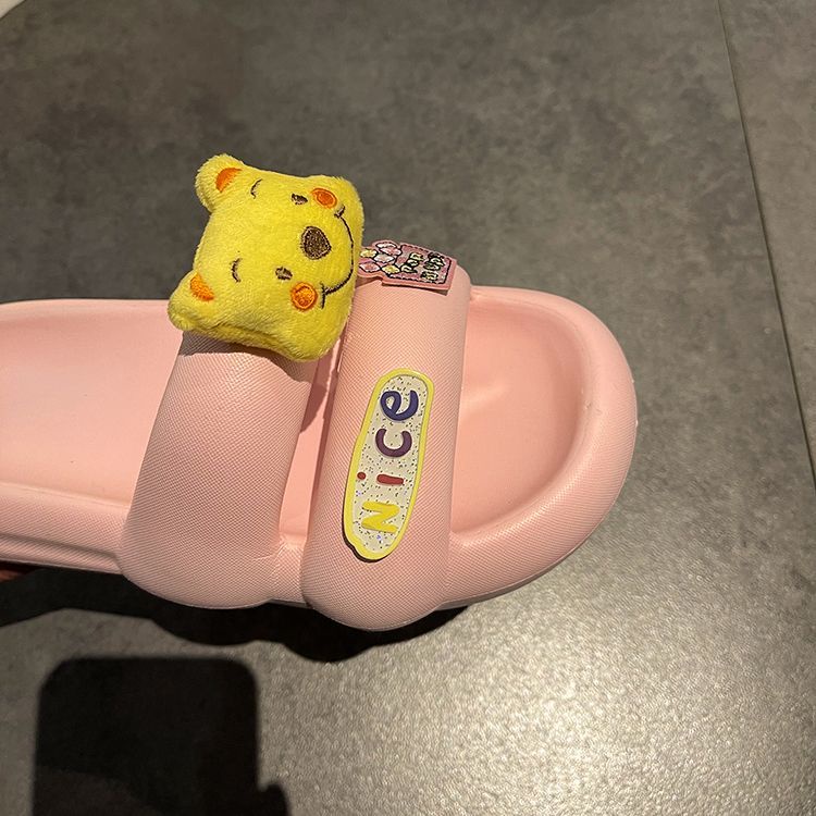 Oeteo Dép Xỏ Ngón Đế Dày Mềm Mại Họa Tiết Hoạt Hình Thời Trang Cho Nữ