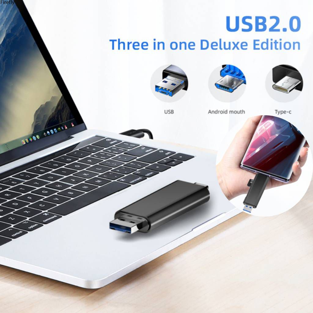 Coza Bộ Chuyển Đổi Đầu Đọc Ca-rd Usb 2.0 Đầu Đọc Ca-rd Tf Otg Bộ Nhớ Micro Usb Type C Đa Chức Năng Cho Máy Tính Di Động