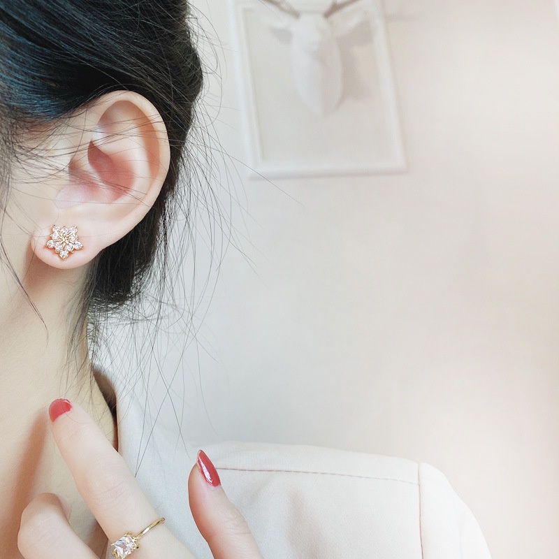 Bông Tai Mạ Bạc 925 Thiết Kế Đơn Giản Thời Trang