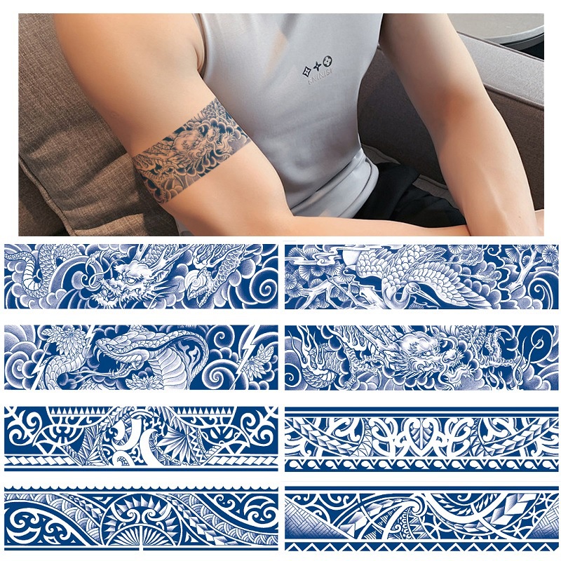 Hình Xăm Dán Hình Rồng Ukiyo-e Lâu Trôi Không Phản Quang