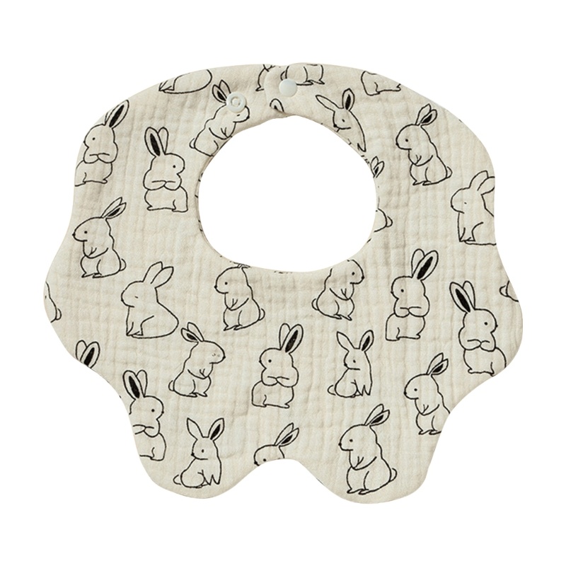 Yếm Khăn Gạc 6 Lớp Thấm Hút Nước Dãi &amp; Mọc Răng Dành Cho Em Bé