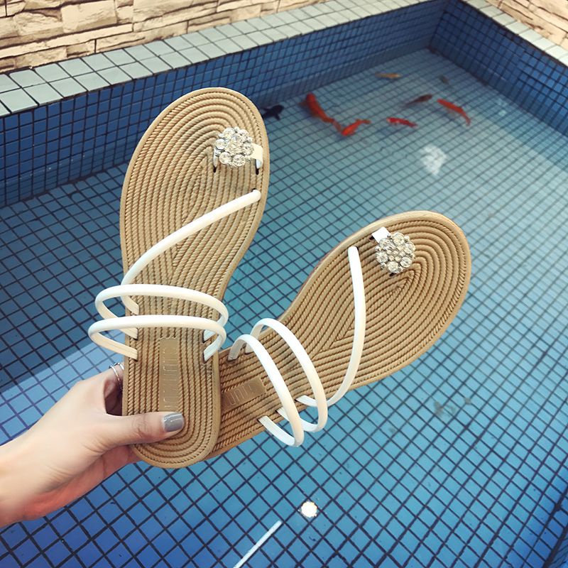 Dép Sandal Đính Đá Thời Trang Mùa Hè Thoải Mái Dành Cho Nữ