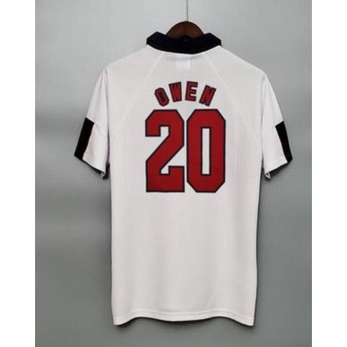 Áo Bóng Đá Dài Tay Jersey Beckham Jersey 98 1998 Phong Cách Retro Anh Quốc