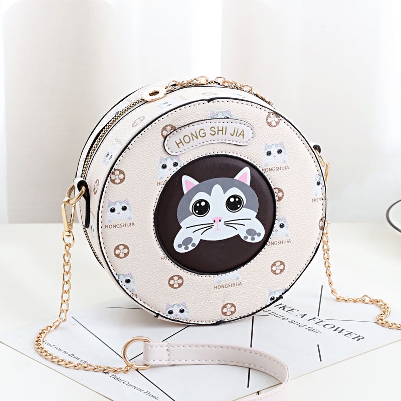 Túi Đeo Chéo Nhỏ Hình Tròn Thời Trang Dành Cho Nữ