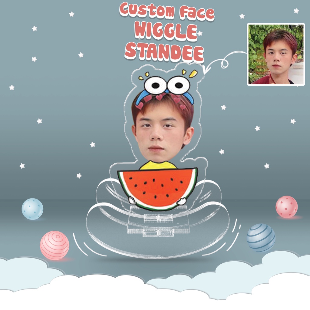 Standee lắc lư lật đật in theo yêu cầu Dưa Hấu Chibi Cute Dễ Thương Quà Tặng Cho Cặp Đôi Bạn Bè Gia Đình