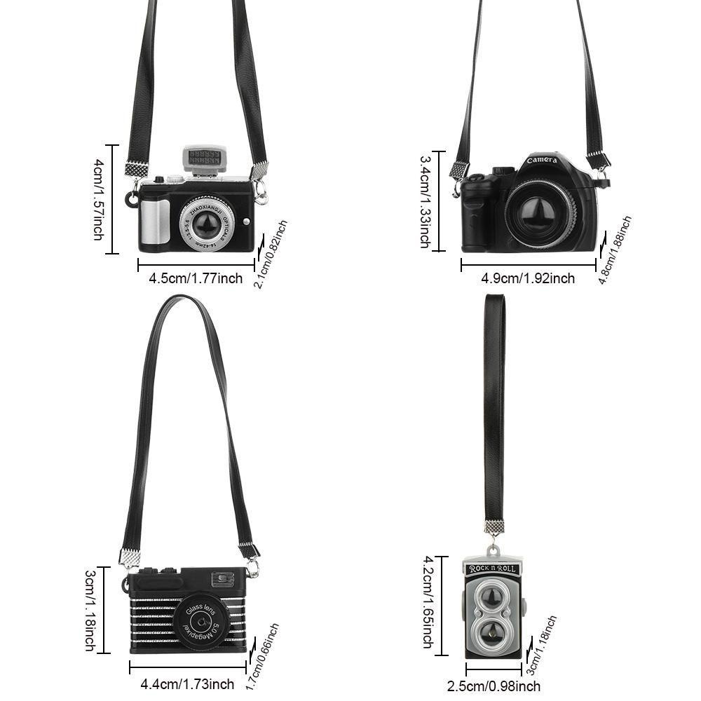 Mô hình máy ảnh kỹ thuật số mini 1:12 kèm thắt lưng màu đen cho nhà búp bê | BigBuy360 - bigbuy360.vn