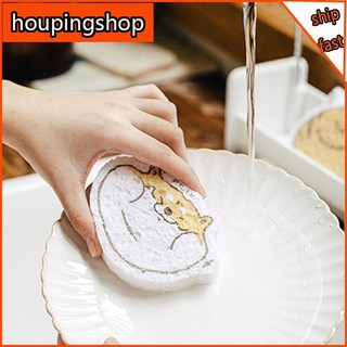 Miếng Bọt Biển Rửa Chén Dễ Thương Có Nút Hít Mạnh